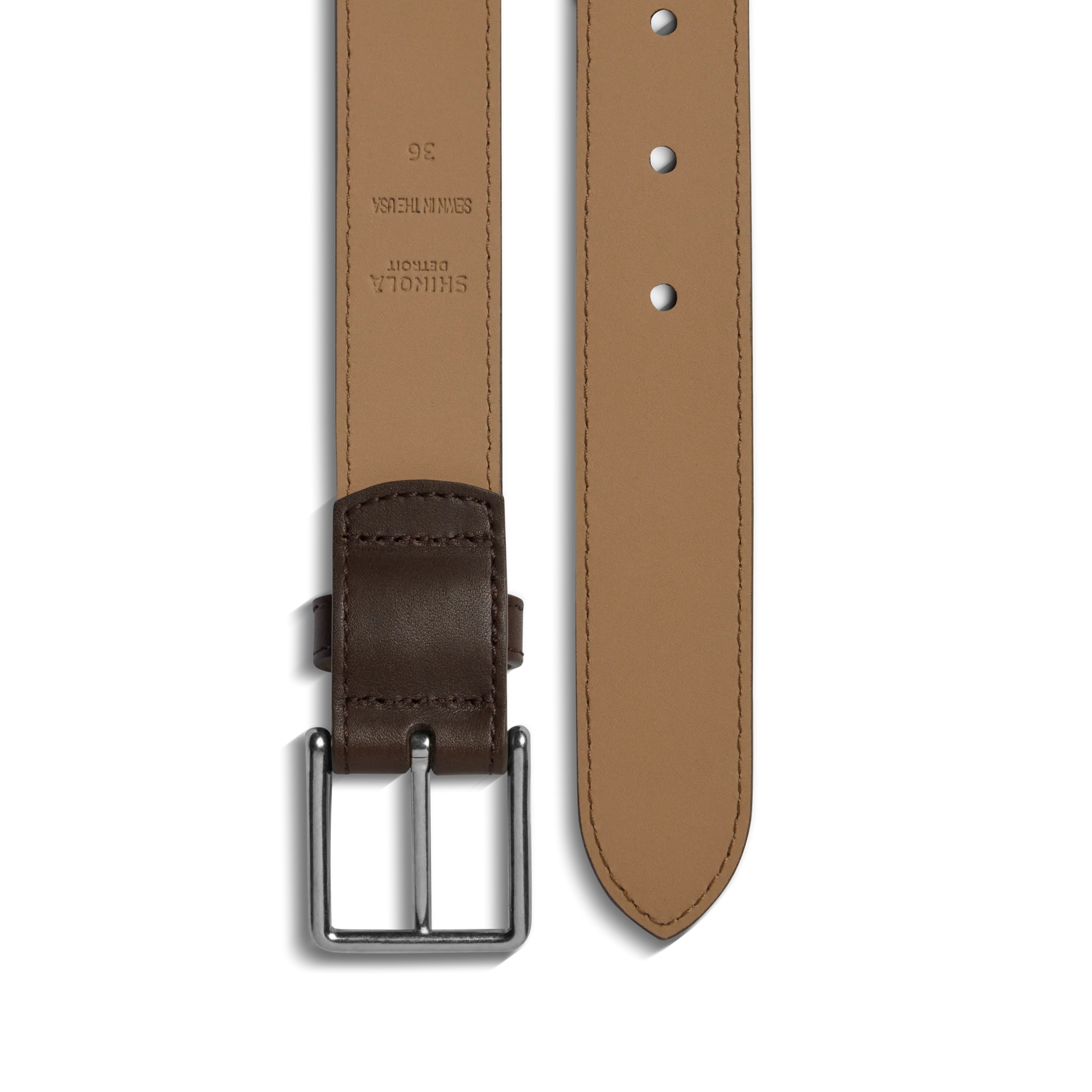 1 1/4" Dress Belt - Brown - Image 3