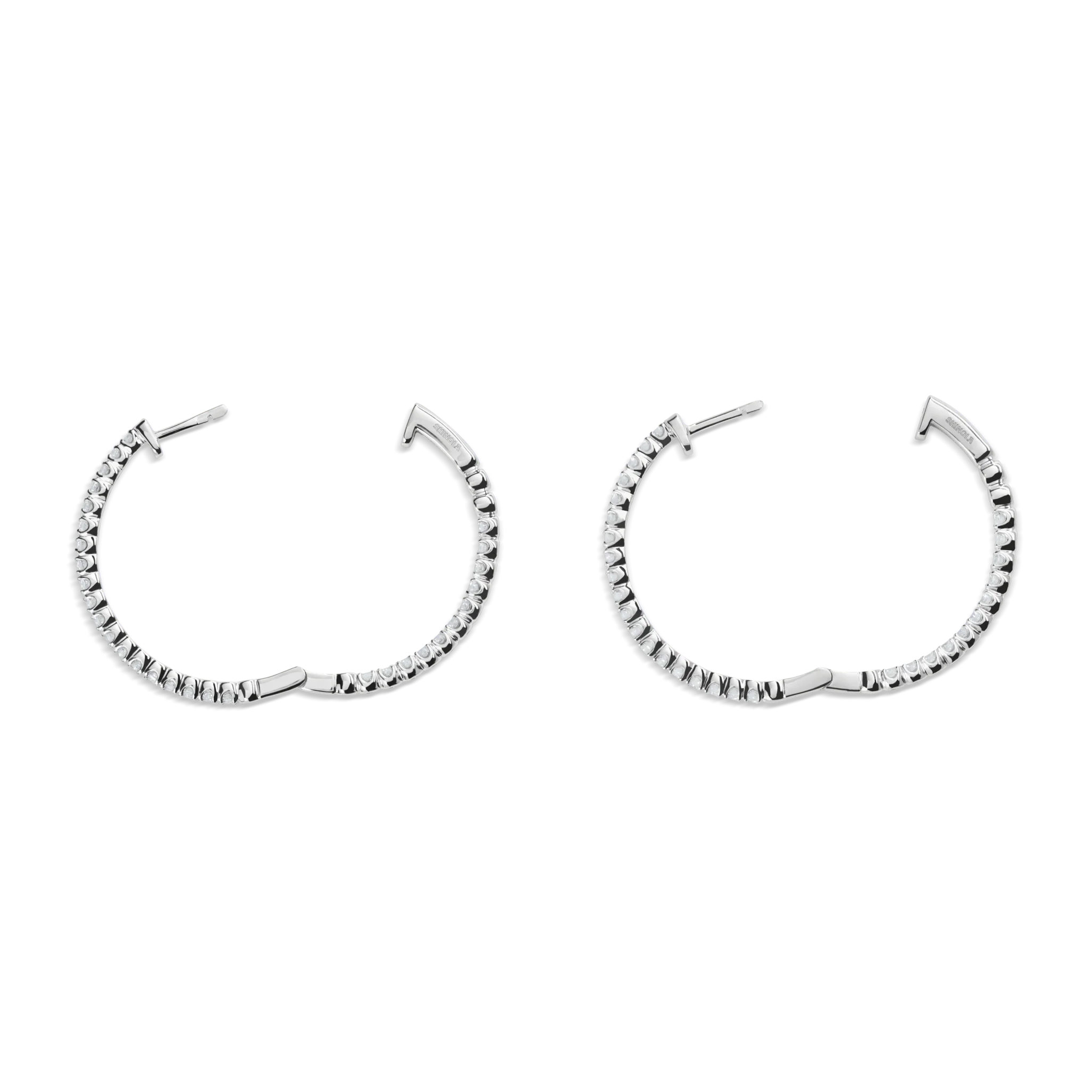 2 Carat Diamond Hoop Earrings - Yellow Gold - Image 5