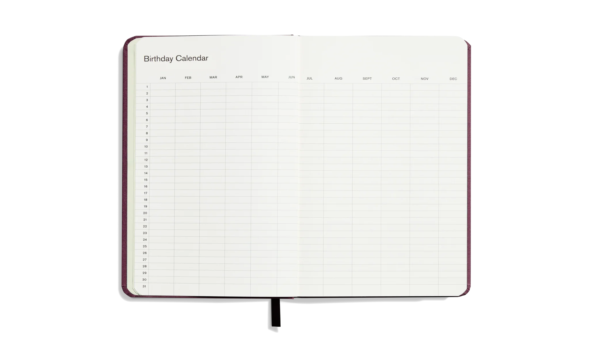 2026 12 Month Runwell Planner - Merlot - Image 4