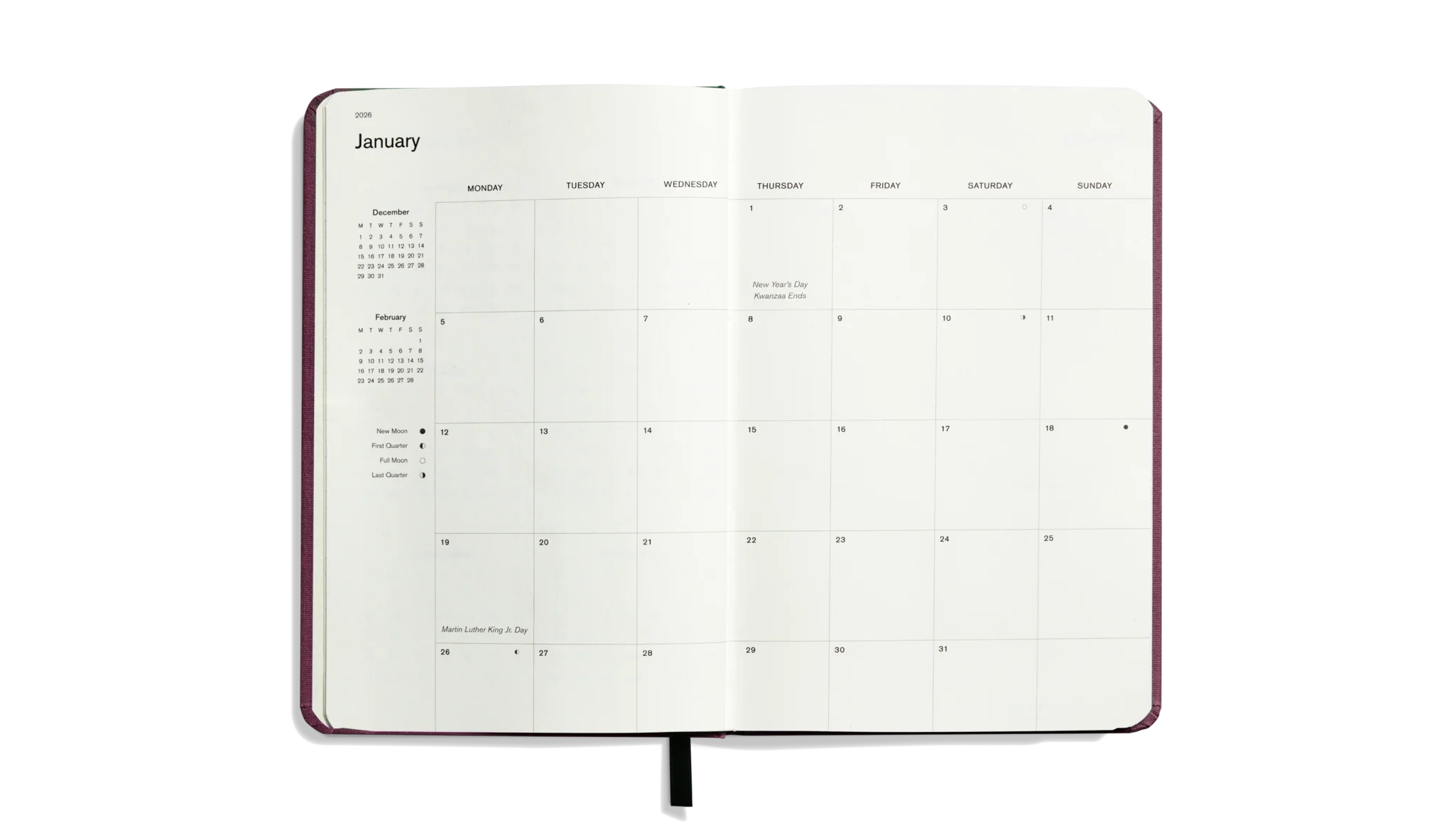 2026 12 Month Runwell Planner - Merlot - Image 6
