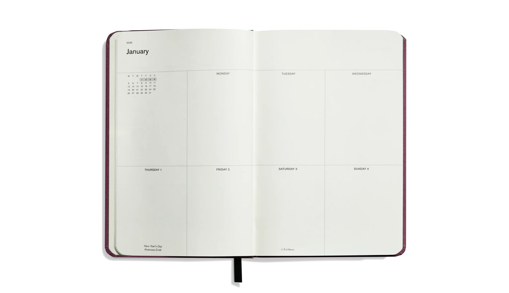 2026 12 Month Runwell Planner - Merlot - Image 7