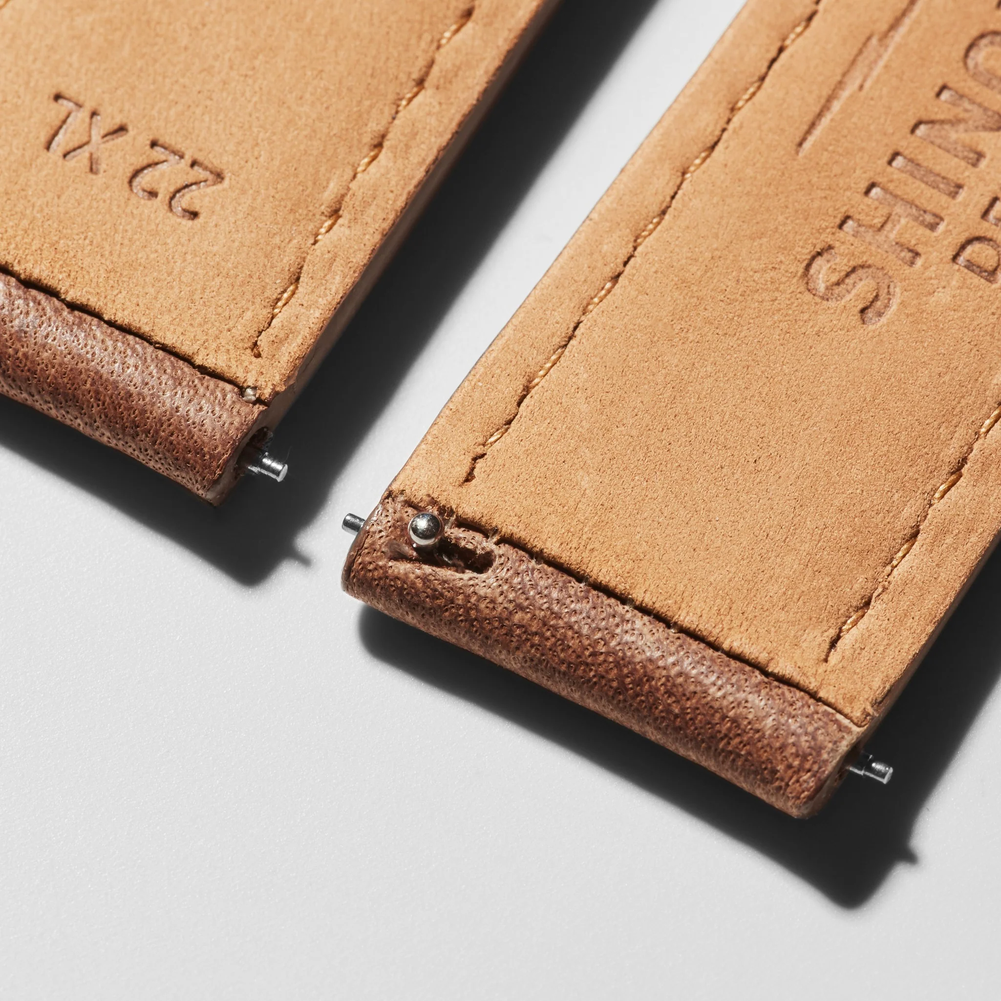 22mm British Tan Leather Watch Strap (XL) - British Tan - Image 3