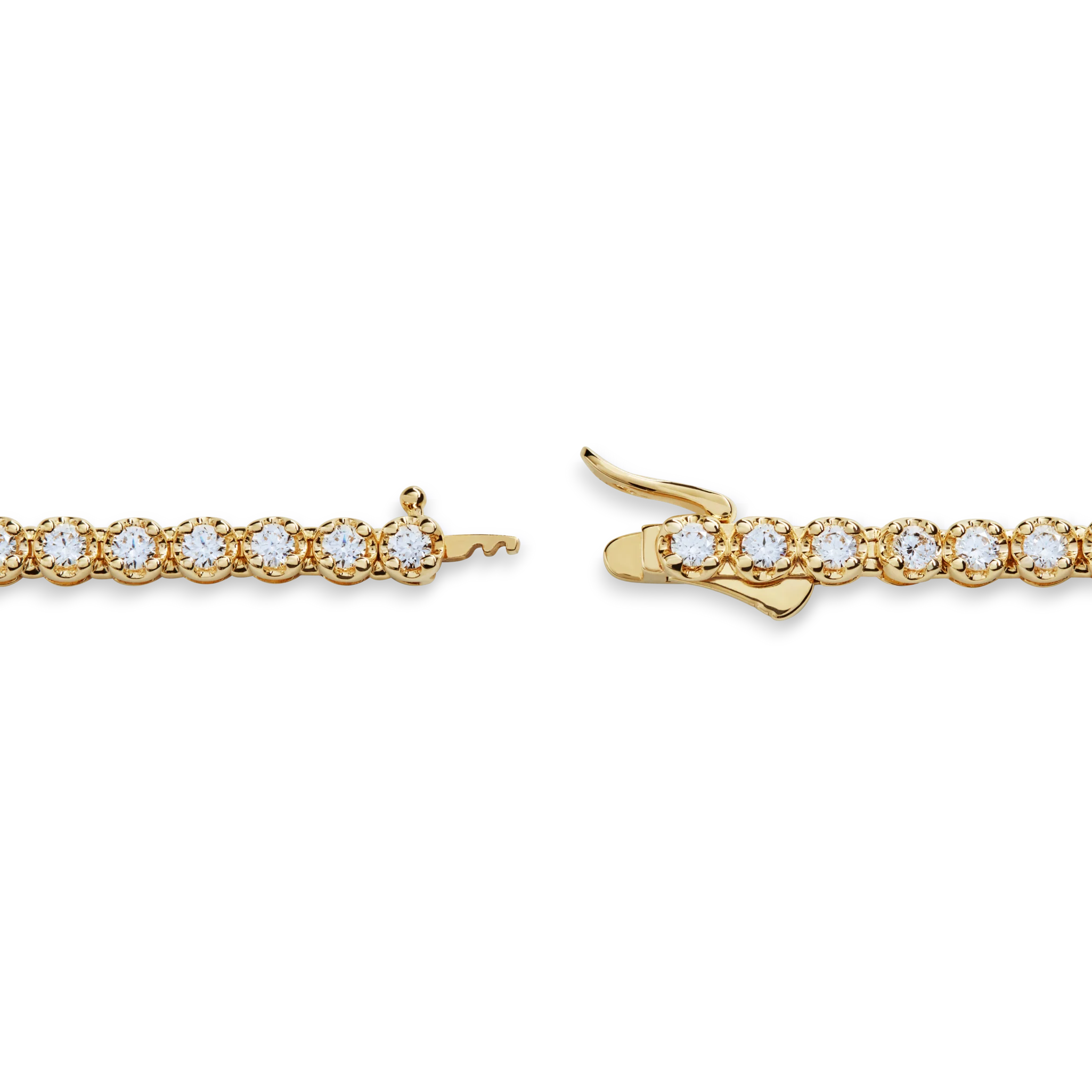 7 Carat Diamond Tennis Necklace - Yellow Gold - Image 3