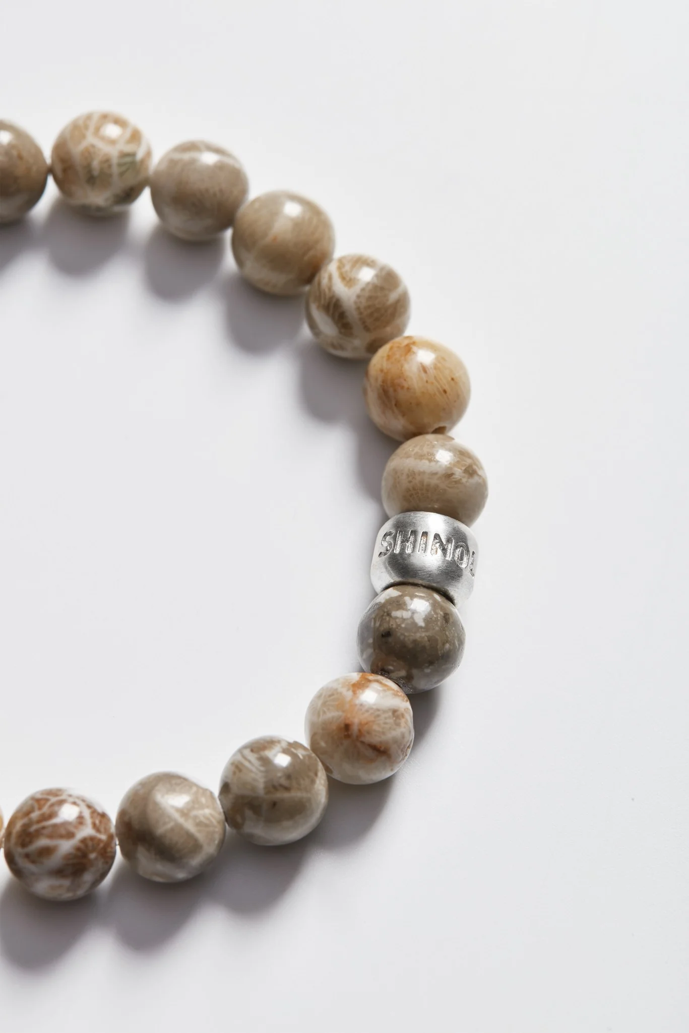 8mm Beaded Petoskey Bracelet - Petoskey - Image 3