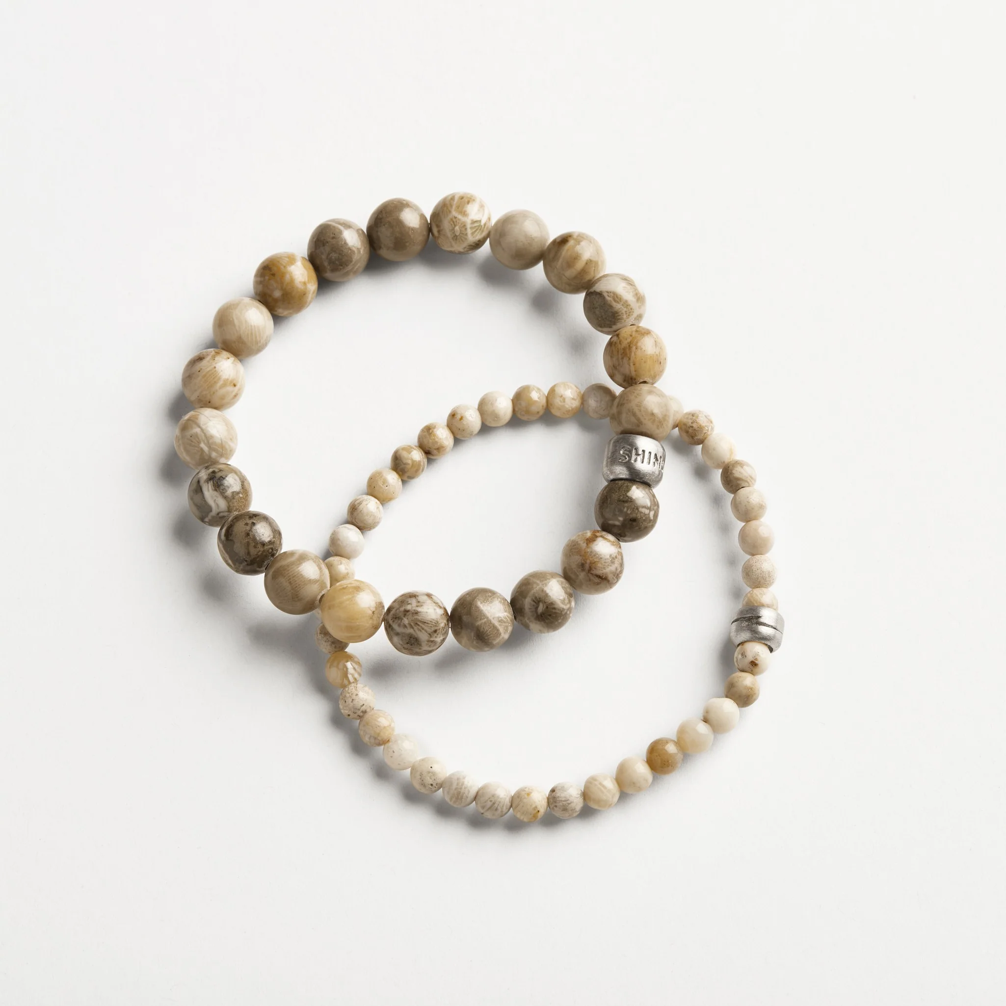 8mm Beaded Petoskey Bracelet - Petoskey - Image 4