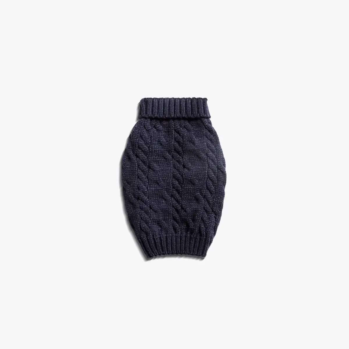 Cable Knit Dog Sweater - Black - Image 3