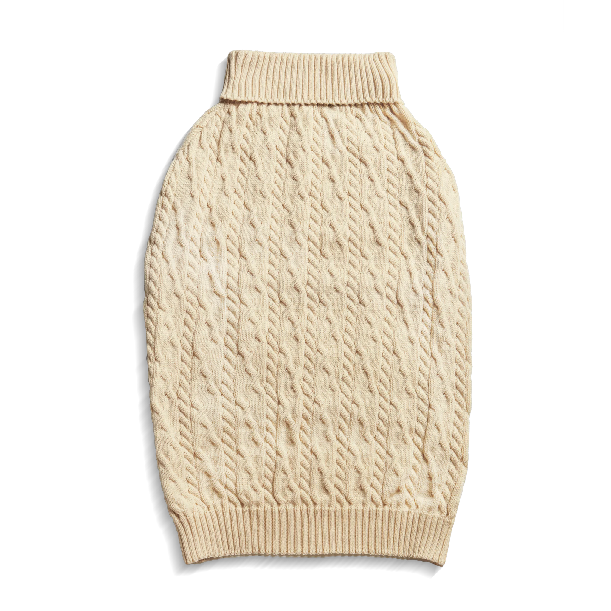 Cable Knit Dog Sweater - Black - Image 9