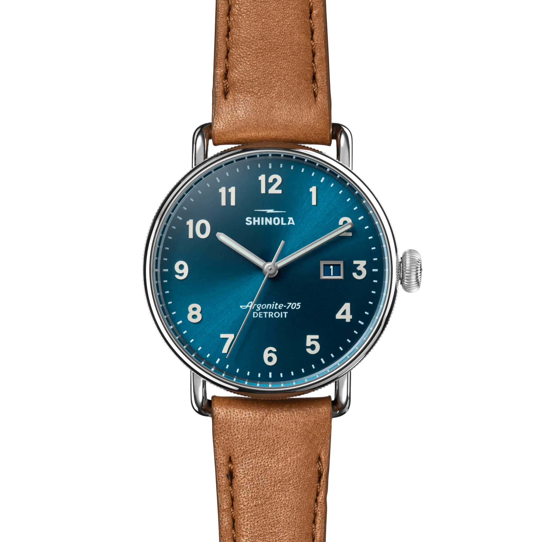 Canfield Watch 38mm - Blue Tan Leather Strap - Image 6
