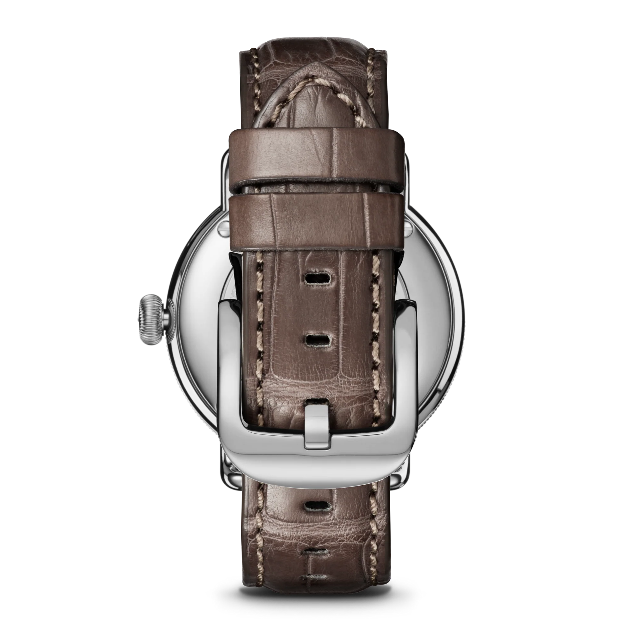 Canfield Watch 38mm - Gray Brown Alligator Strap - Image 5