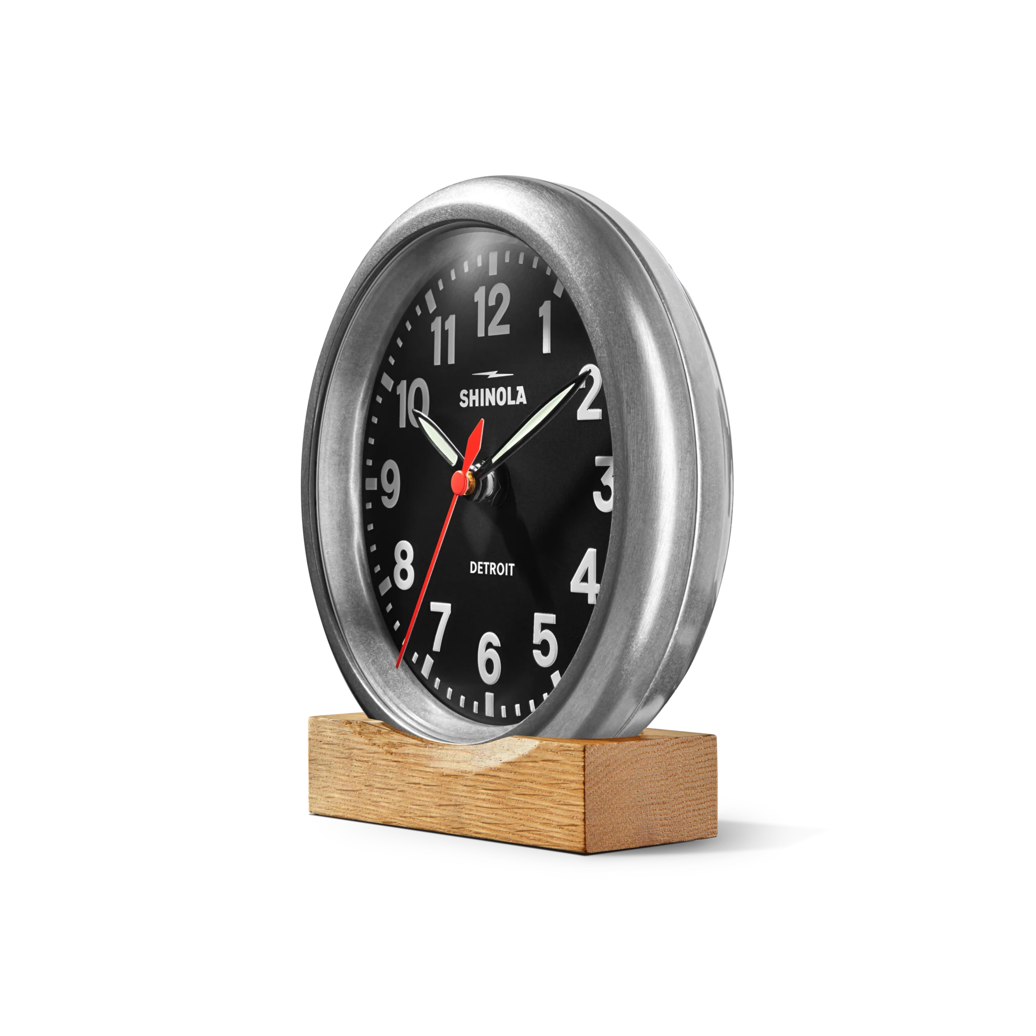 6" Runwell Clock - Tumbled Zinc/Black - Image 5