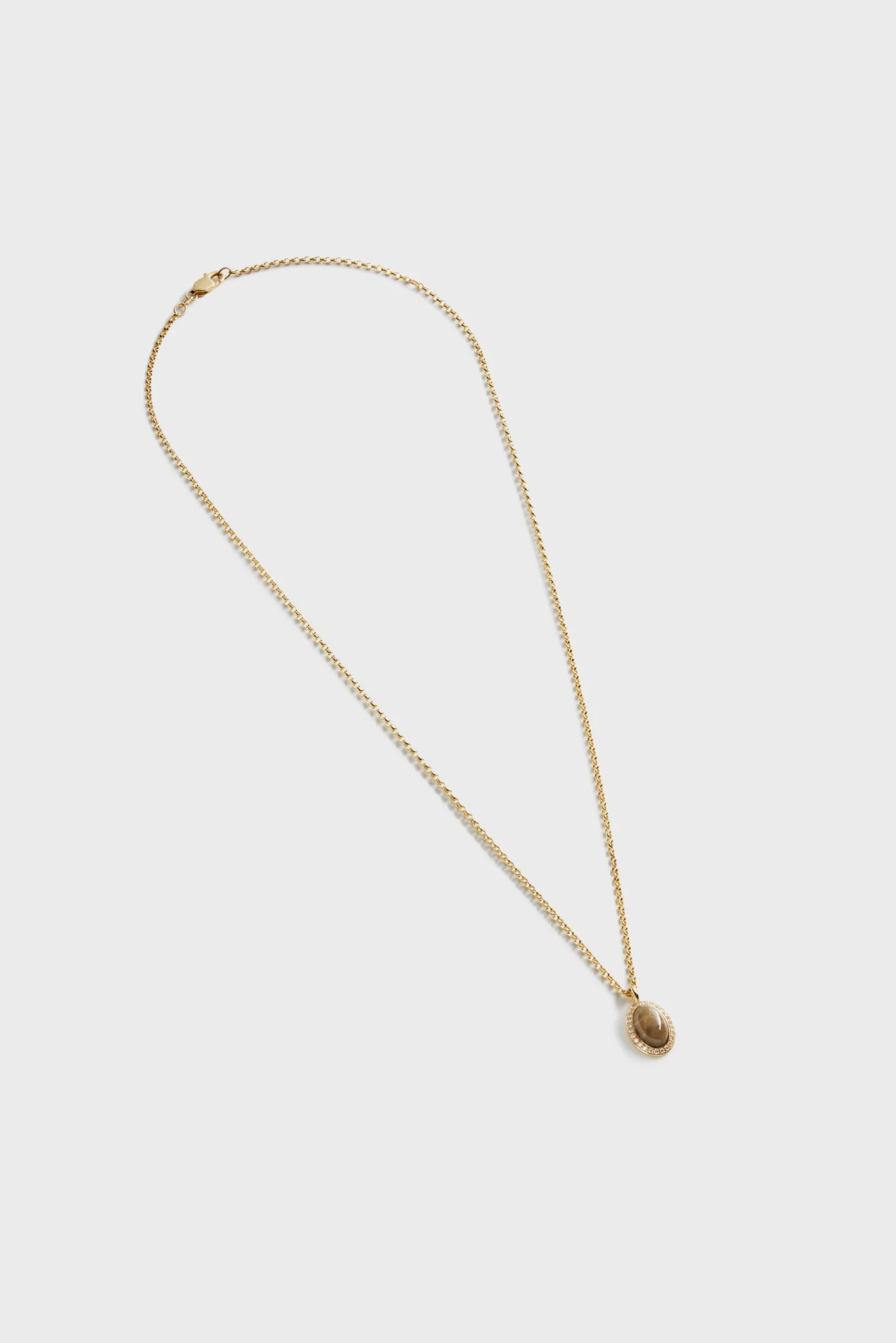 Diamond Petoskey Petite Necklace - Yellow Gold - Image 3