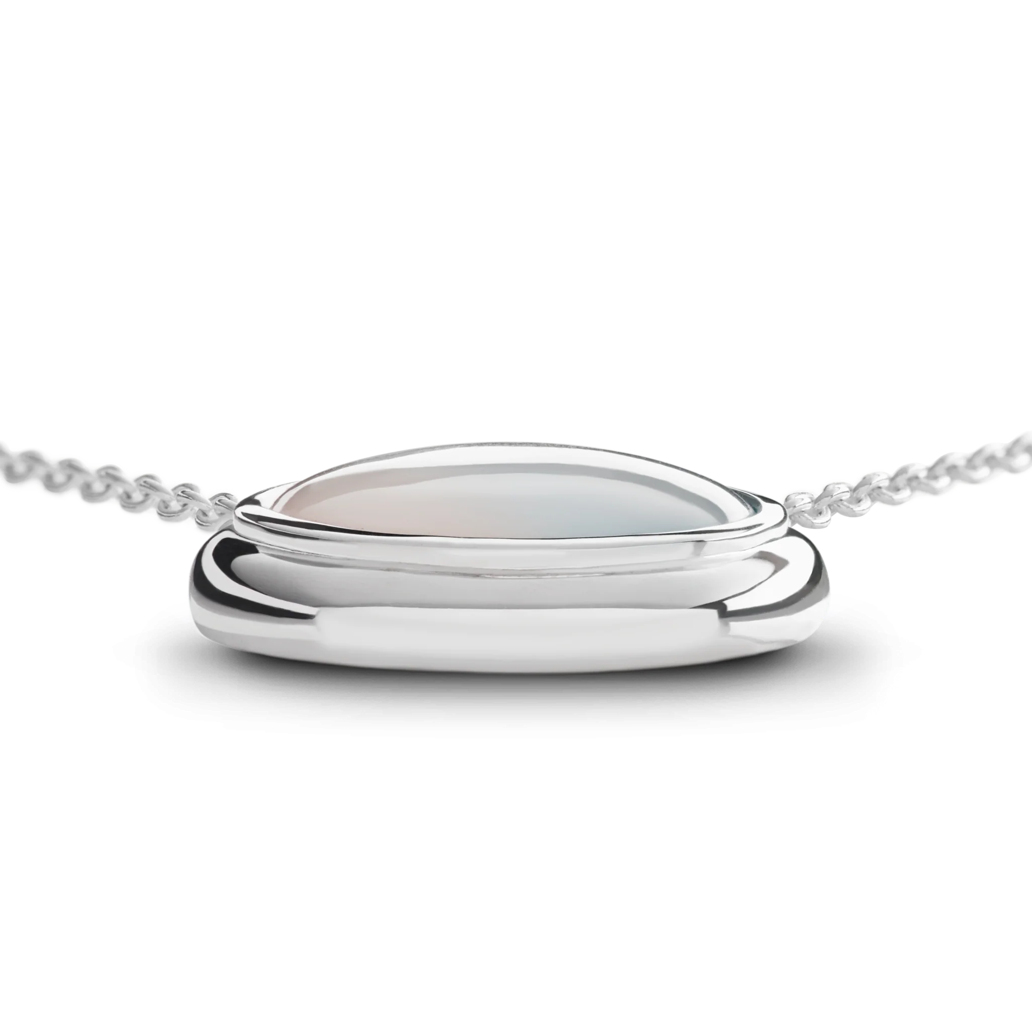 Heirloom Mother of Pearl Pendant Necklace - Sterling Silver - Image 11