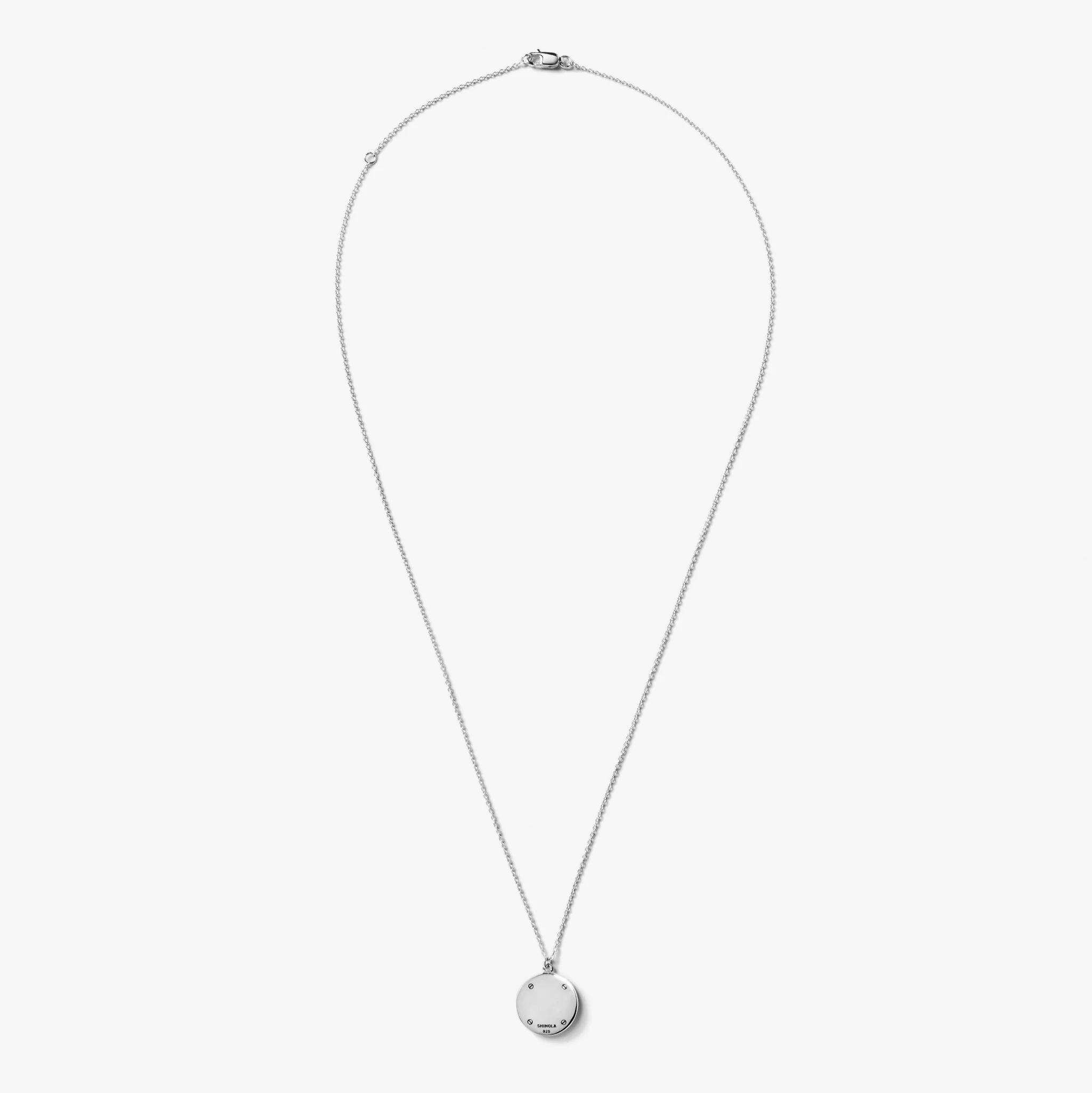 Heirloom Mother of Pearl Pendant Necklace - Sterling Silver - Image 9