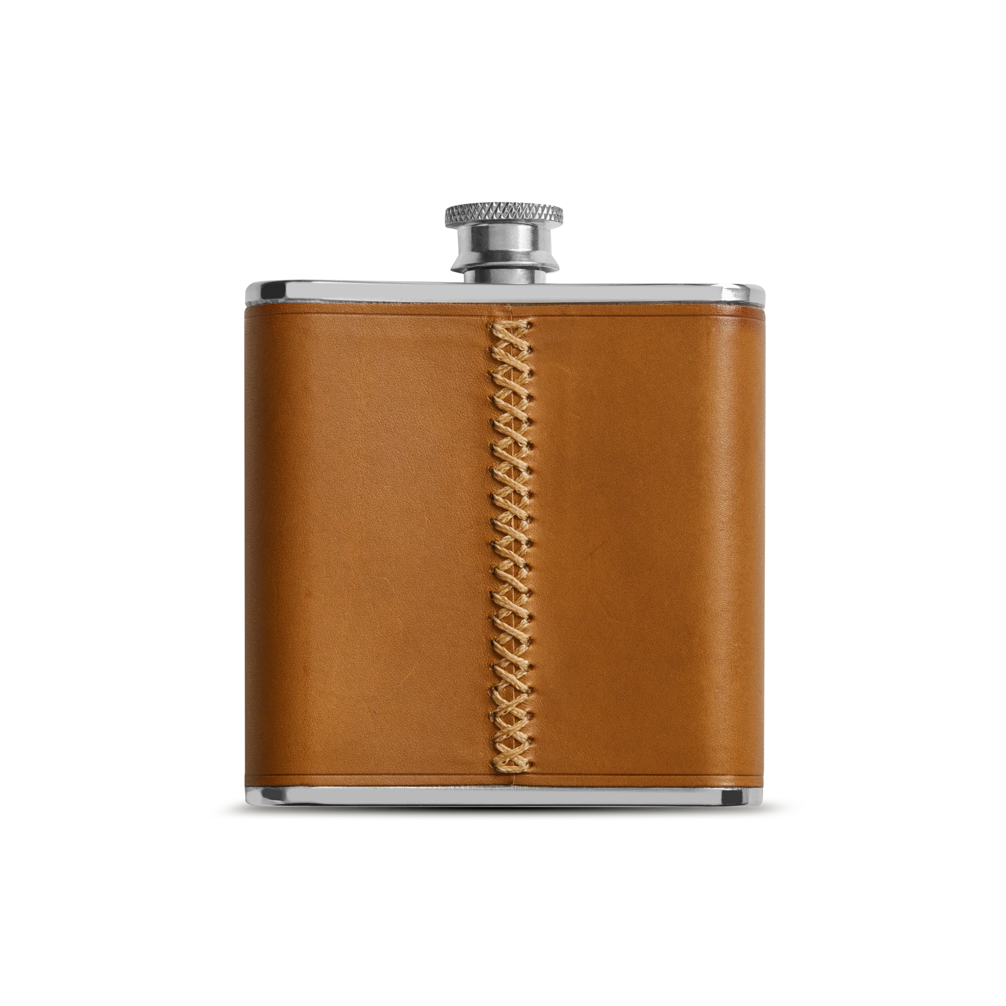 Leather Wrapped Flask - Tan - Image 3