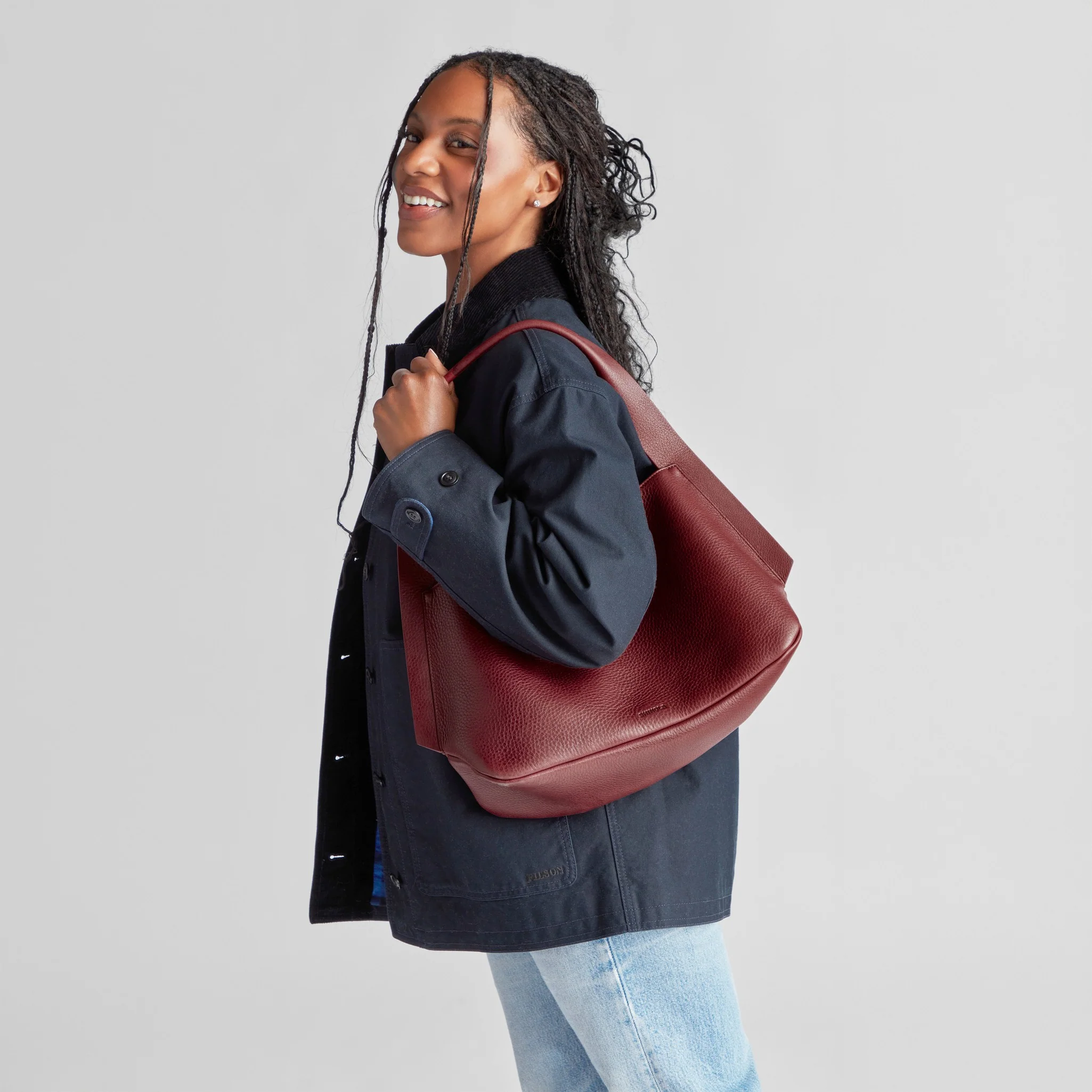 Medium Derby Shoulder Bag - Ruby - Image 6