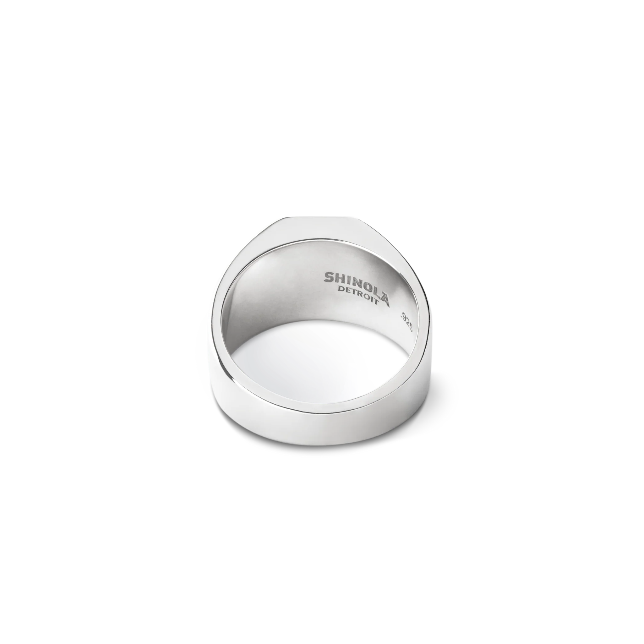 Octagonal Lapis Signet Ring - Sterling Silver - Image 3