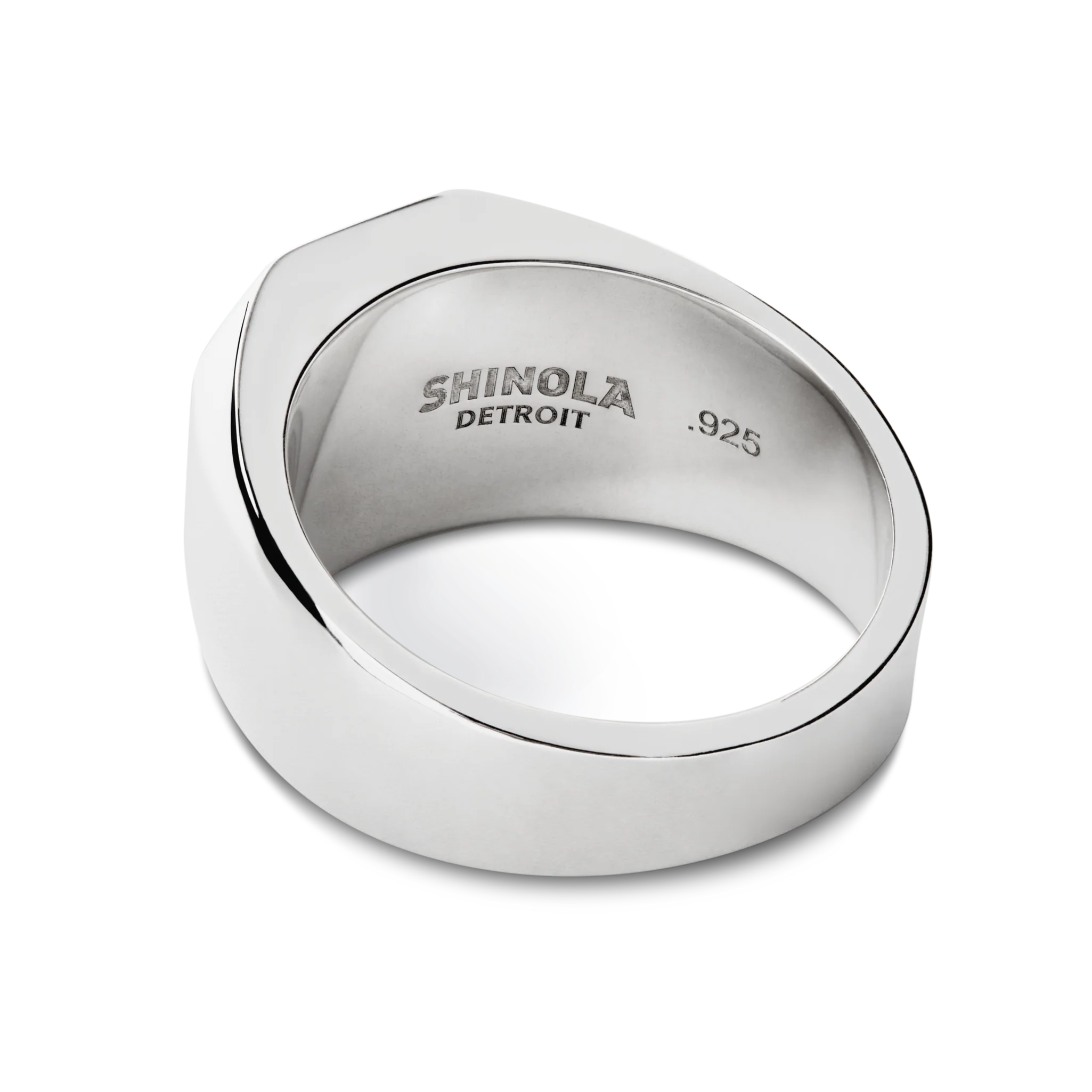 Octagonal Lapis Signet Ring - Sterling Silver - Image 4