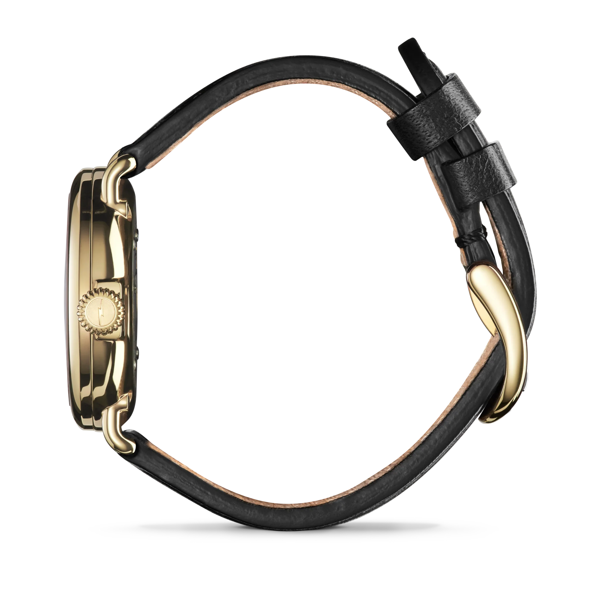 Runwell Watch 36mm - MOP Black Leather Strap - Image 4