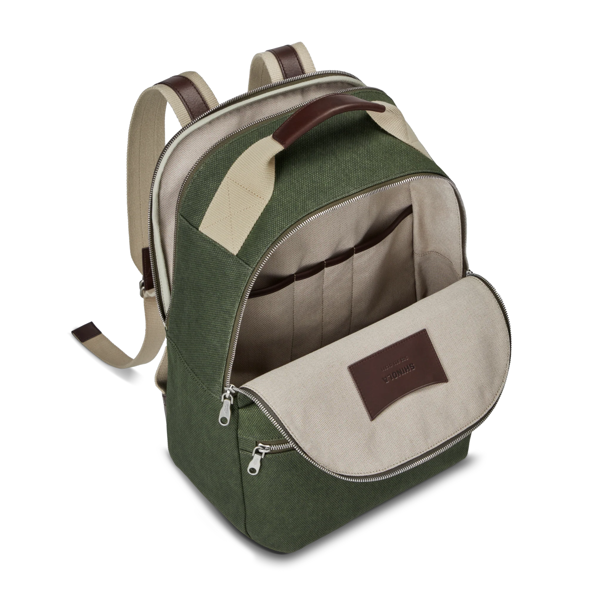 Runwell Canvas Backpack - Olive - Image 4