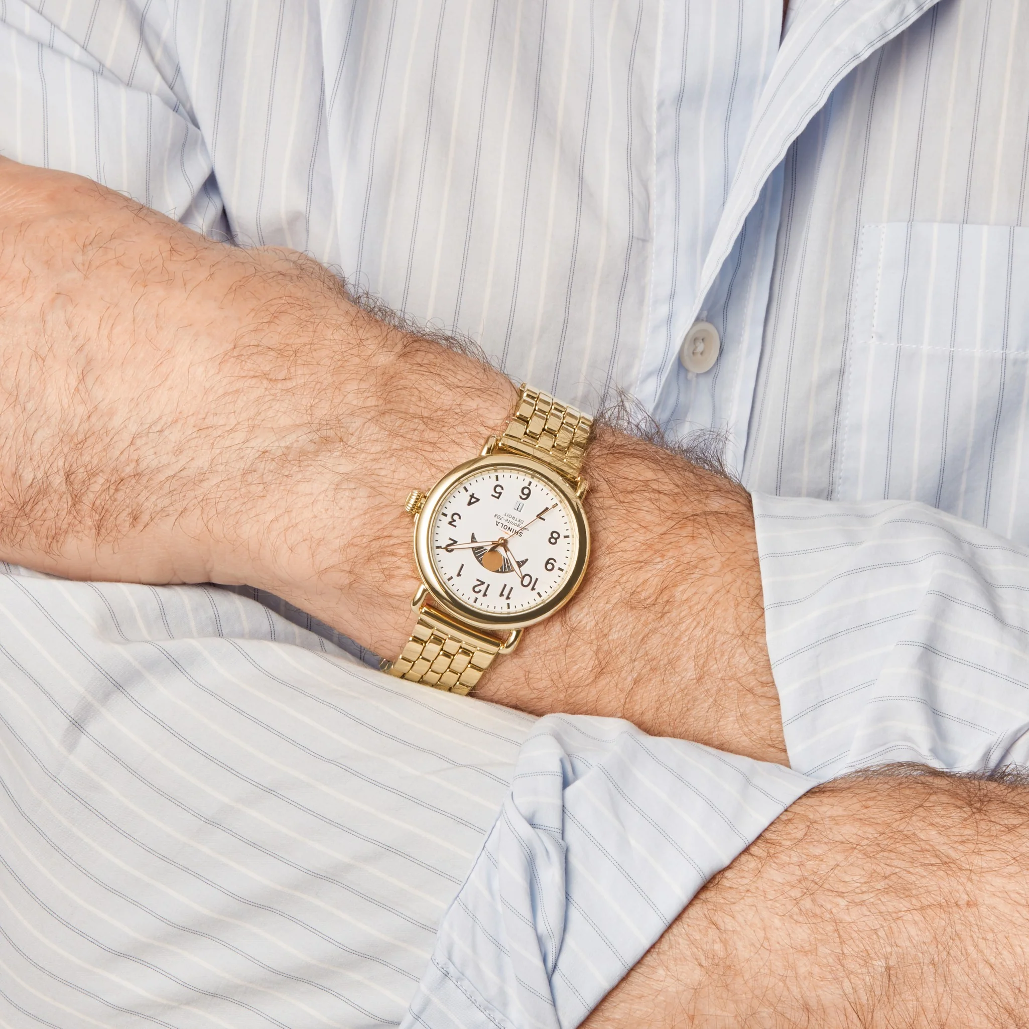 Runwell Moon Phase Watch - White - Image 6