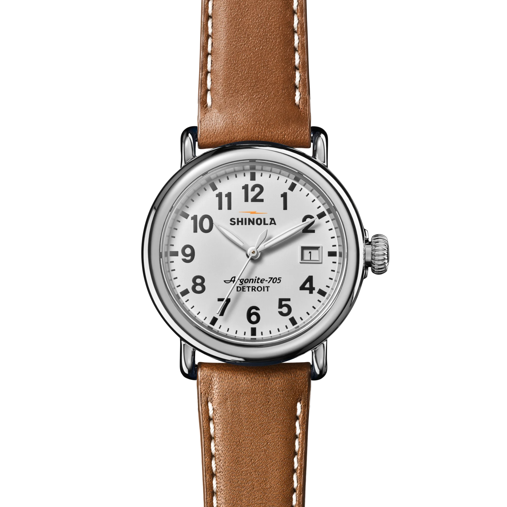 Runwell Watch - White Tan Leather Strap - Image 6