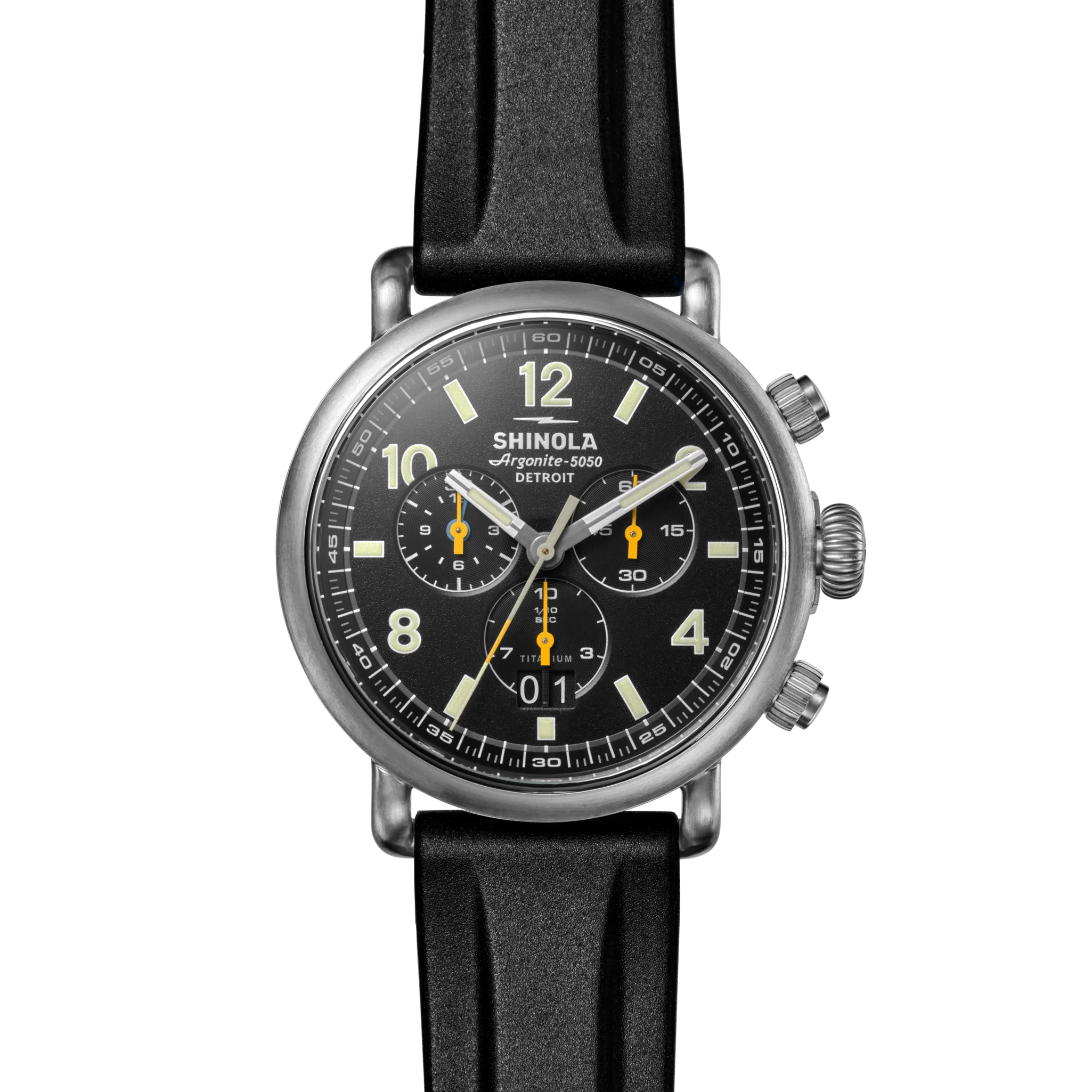 Runwell Chronograph West Wind Watch Gift Set with Additional Strap - Black - Image 10