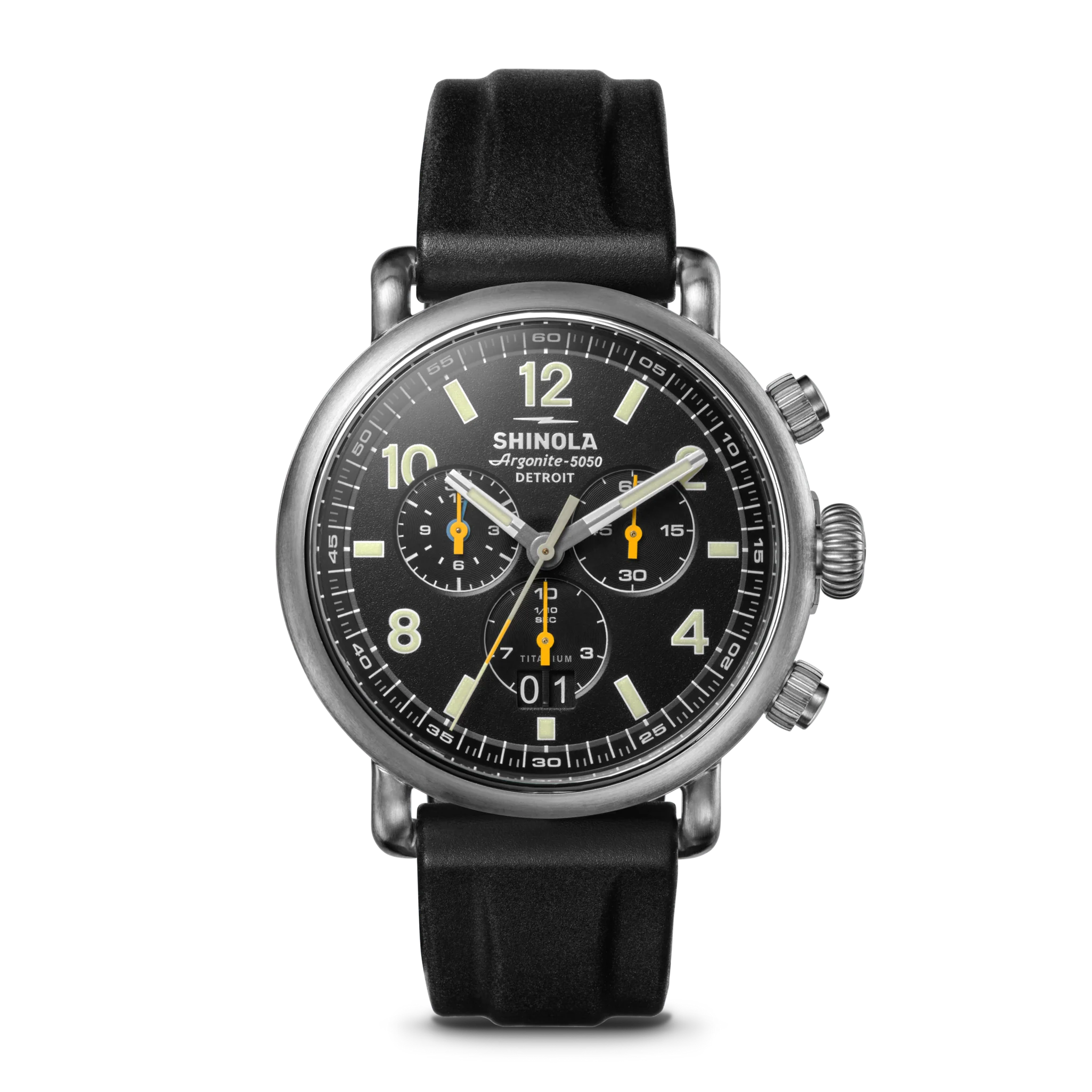 Runwell Chronograph West Wind Watch Gift Set with Additional Strap - Black - Image 6