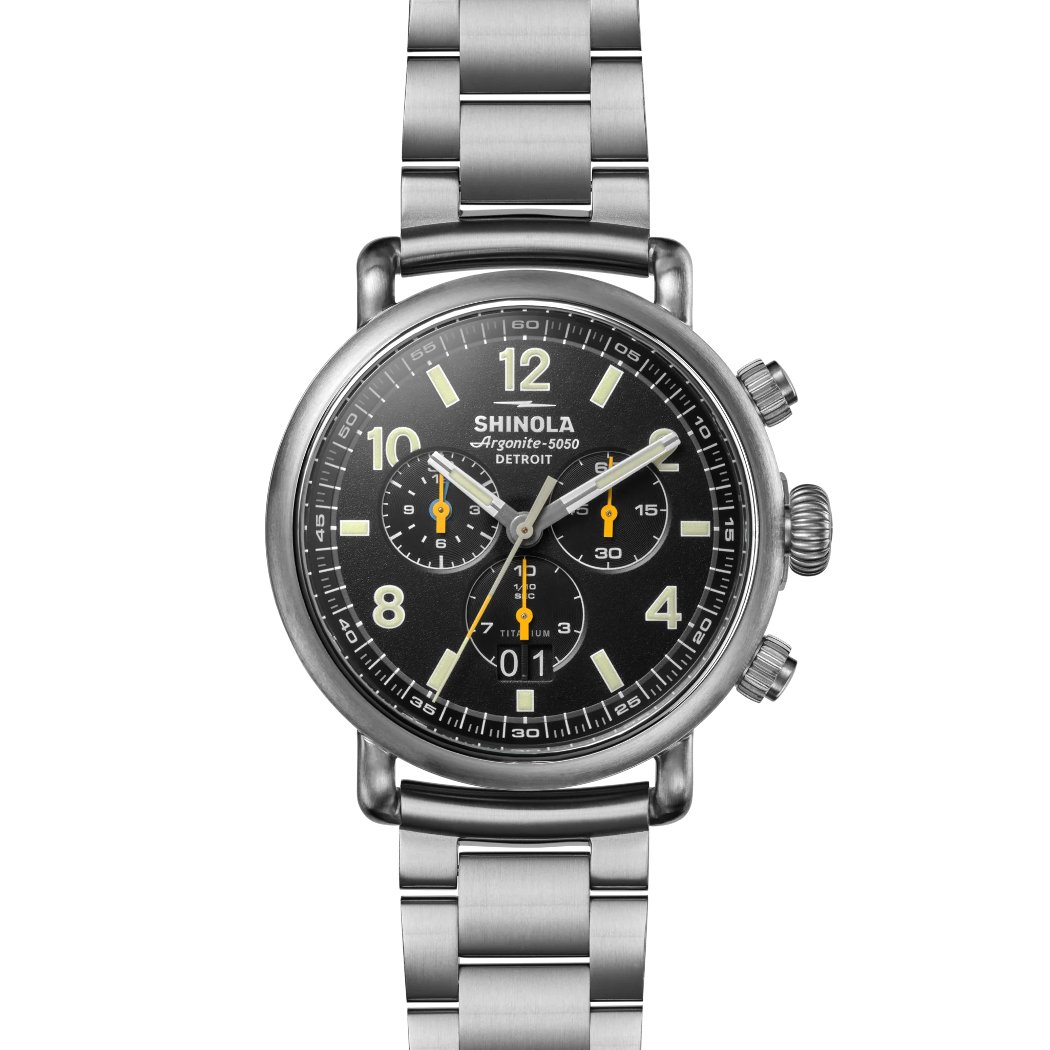 Runwell Chronograph West Wind Watch Gift Set with Additional Strap - Black - Image 9