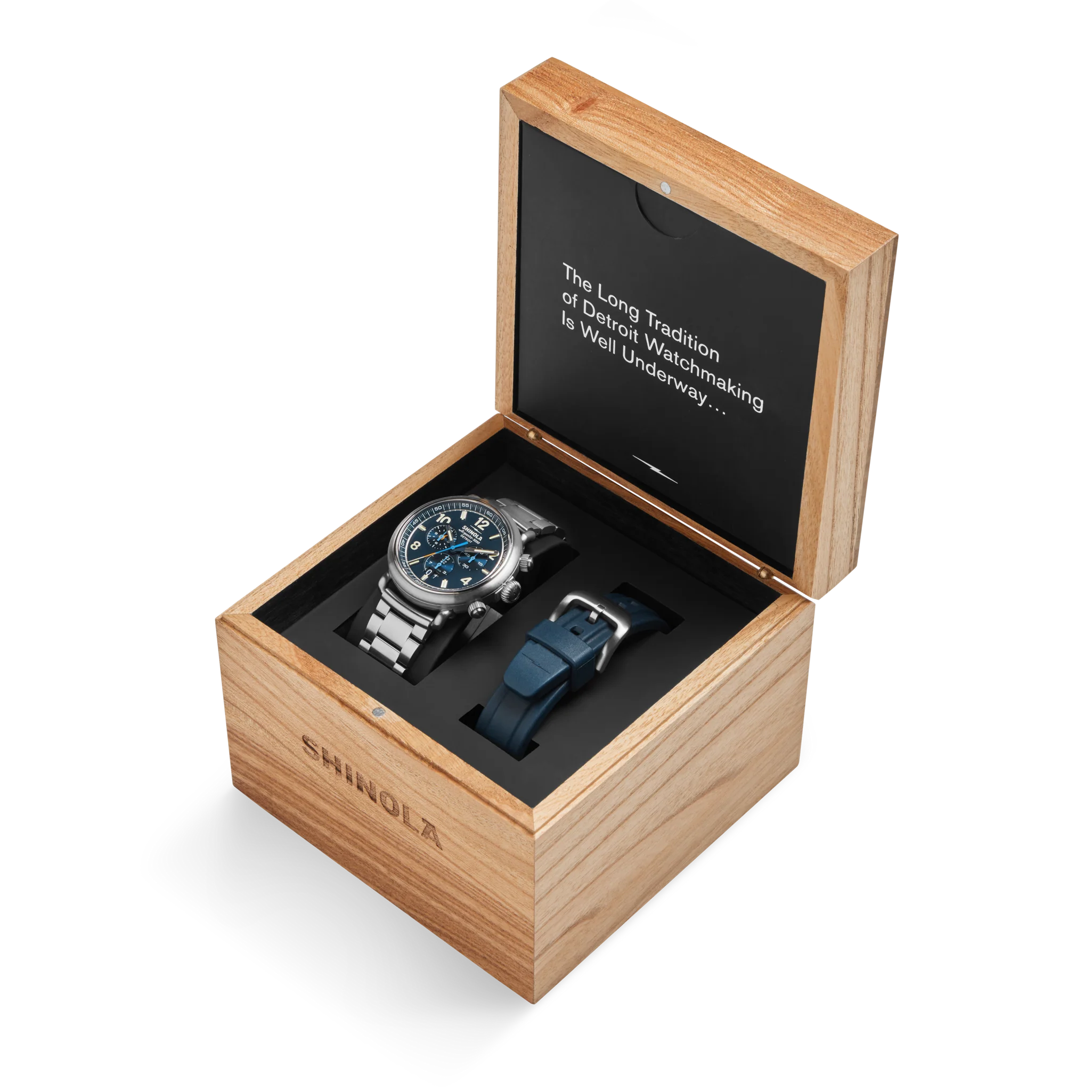 Runwell Chronograph West Wind Watch Gift Set with Additional Strap - Blue - Image 5