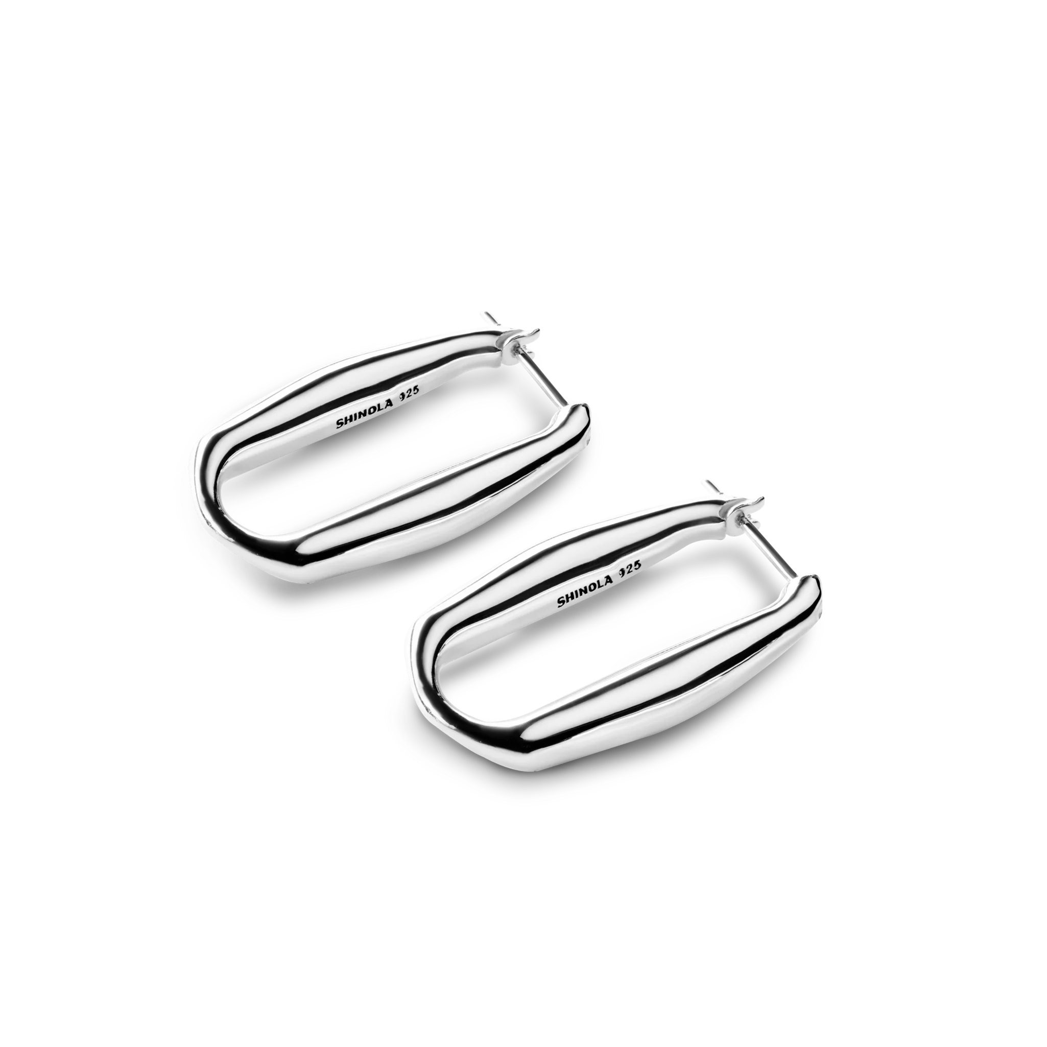 Signature Link Hoop Earrings - Sterling Silver - Image 4