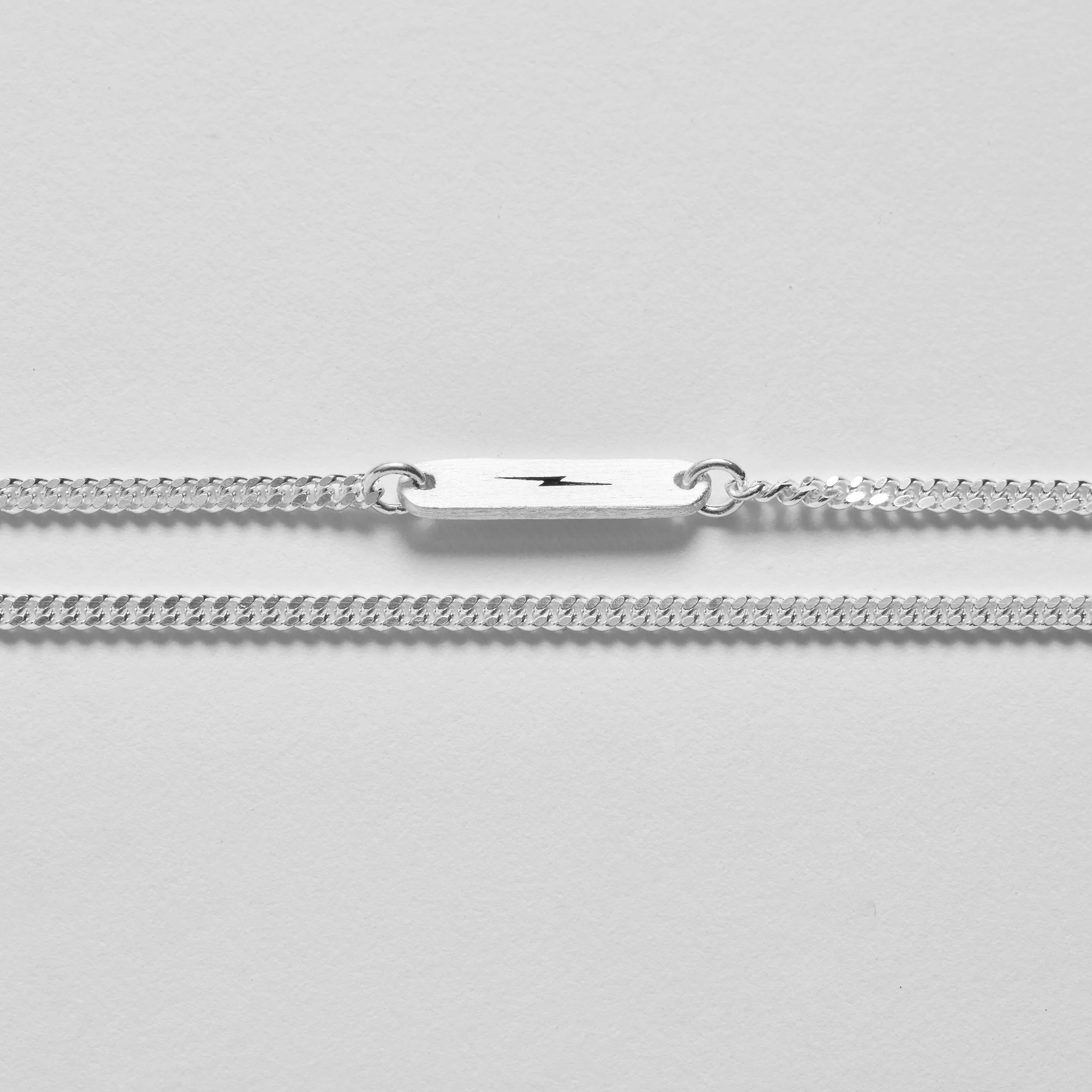 Simple Curb Chain Necklace - Sterling Silver - Image 4